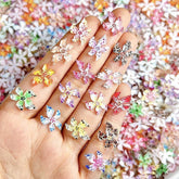 CUBLIVE hibiscus 3D flower charms add tropical flair to nails