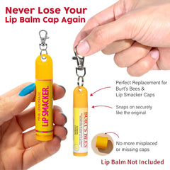 Cupoita Burt's Bees cap fits securely yet removes easily for on-the-go.