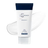 CURENEX Daily Sheer Sunscreen bottle with pump delivers all-day SPF50+ protection.