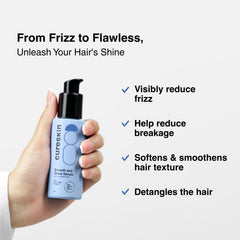Cureskin Smooth and Shine serum dropper close-up for even application