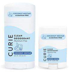 Curie Coconut Nectar deodorant stick ideal for daily freshness with aluminum-free protection.
