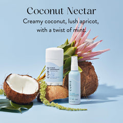 Curie Coconut Nectar scent detail offering long-lasting fragrance.