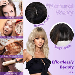 Model wearing CURLCRAZY wig for party, cosplay, or everyday look