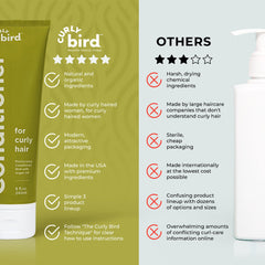 Curly Bird Deep Curl Conditioner kids-safe formula depicted for gentle daily use.