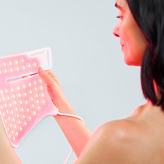 CurrentBody Skin LED Neck Mask Series 2 red-wavelength 633nm close-up for collagen-friendly effects.