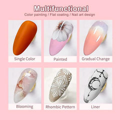 CurvLife jelly gel nail art design demo in neon pastel shades on nails.