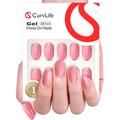 Curvlife glossy nude gel tips for quick long-lasting nails