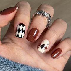 CurvLife soft gel square nails set for quick at-home manicure.