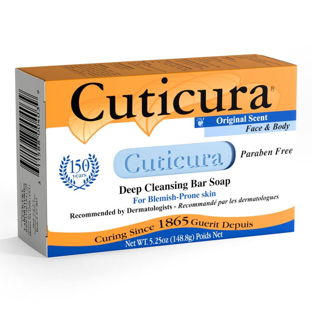 Cuticura Deep Cleansing Soap face lather for thorough cleansing without dryness
