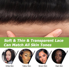 CUUYUN 13x4 lace frontal parting area for versatile styles