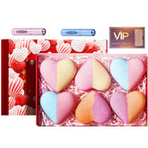 CUYEOIG 6-piece heart bath bombs set for a romantic at-home spa experience