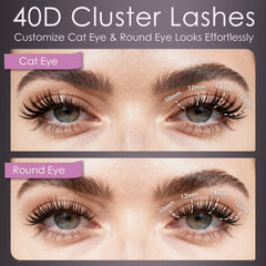 CyanoooGenesis lash clusters 12mm for balanced length.