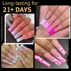 Cycullinyt clear full-cover tips for easy, natural-looking press-on nails.