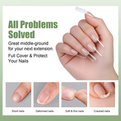Cycullinyt preshaped tips with shallow curve fit snugly.