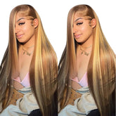 Cypha ombre lace front wig honey blonde with seamless HD lace blend