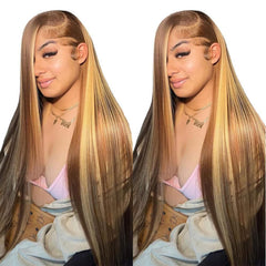 Cypha ombre lace front wig honey blonde with seamless HD lace blend
