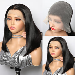CYSDRH bob wig 13x6 front lace closeup for seamless skin tone blend