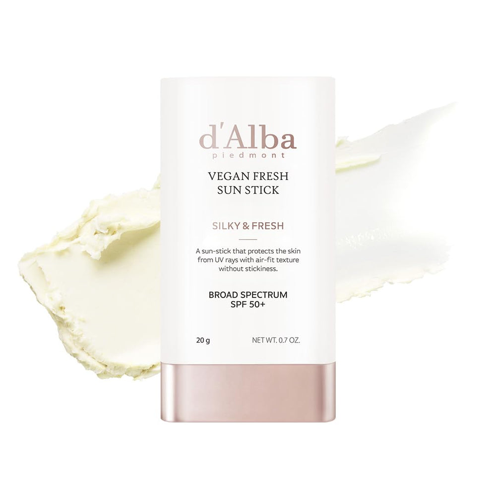 d'alba Piedmont Air Fit Fresh Sun Stick packaging highlights portable SPF 50+ protection