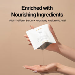 d'alba Piedmont sheet mask applied on a face demonstrates a snug, secure fit.