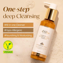 d'alba Piedmont White Truffle Return Oil Cleanser creamy texture spreads smoothly for makeup removal