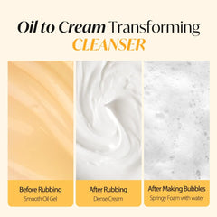 d'alba Piedmont White Truffle Return Oil Cleanser close-up showing rich texture melting makeup
