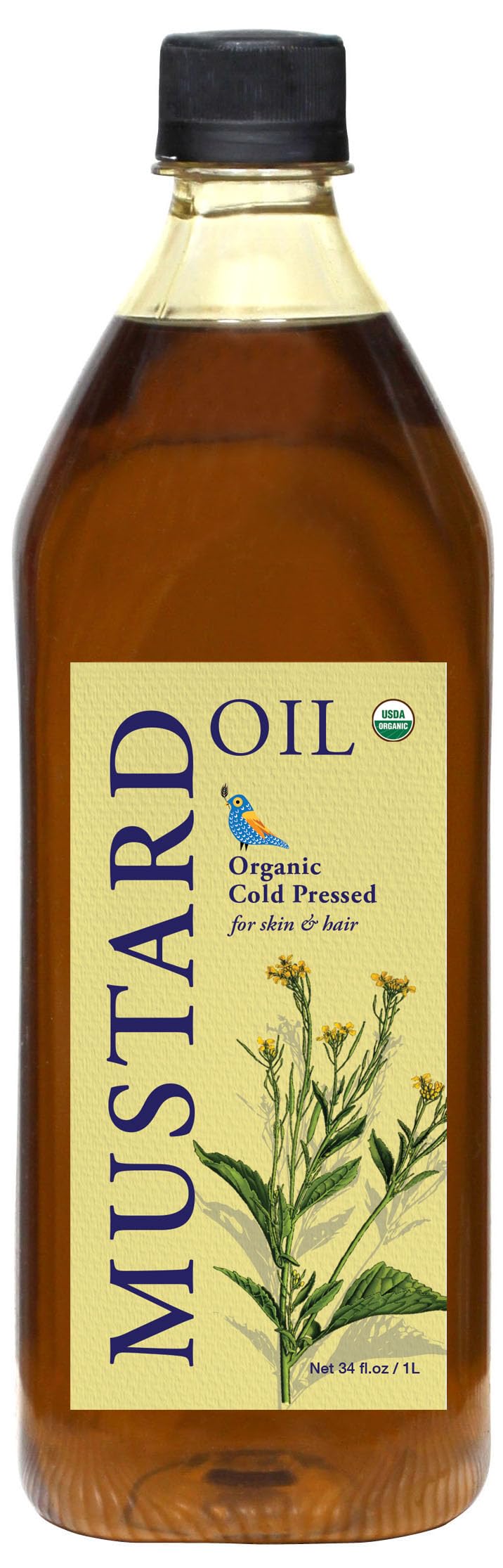DAANA mustard oil bottle pour for deep skin hydration and glow.