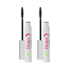 Dabalash Daba Duo mascara tubes in Very Black, bold lashes.