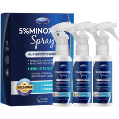 DABIDA 5% Minoxidil spray bottle shown for easy daily use and growth support