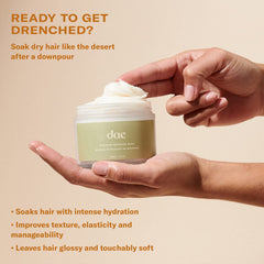 Hair after using DAE Monsoon Moisture Mask with glossy smooth finish.