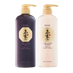 Daeng Gi Meo Ri Ki Gold shampoo bottle for hydrated, silky hair.