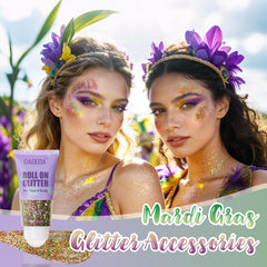 DAGEDA holographic roller applies glitter evenly for quick touch-ups.