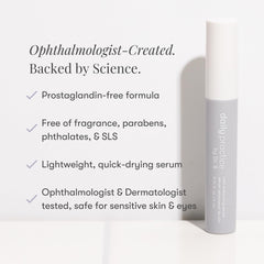Daily Practice precision applicator enables targeted lash line application.