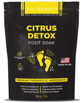 Daily Remedy Citrus Detox Foot Soak bottle ready for a refreshing ritual.