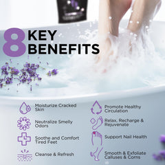Daily Remedy Sea Salt Foot Care blend for hydration and cleansing of tired feet.