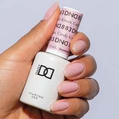 Daisy DND Candy Kisses 883 matching lacquer for coordinated nails.