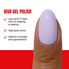 DAISY DND Coquette Dainty Lavender swatches reveal rich color and smooth coverage