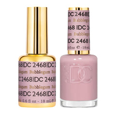 Daisy DND DC Gel Polish Bubblegum 2468 bottle shows sheer pink shade for customizable nails