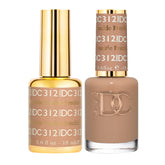 DAISY DND Freckle 312 gel polish swatch for natural nude nails and long-lasting shine