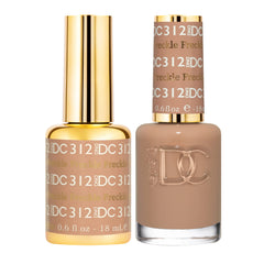 DAISY DND Freckle 312 gel polish swatch for natural nude nails and long-lasting shine