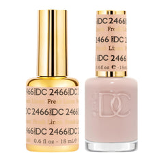 DAISY DND Fresh Linen 2466 bottle highlights sheer coverage for an elegant manicure.