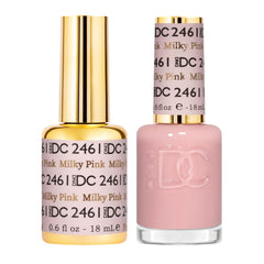 Daisy DND DC gel polish Milky Pink 2461 bottle close-up showing long-lasting color