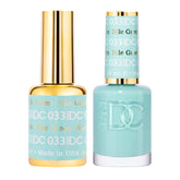 DAISY DND Nile Green gel polish bottle shows vibrant color for long lasting wear