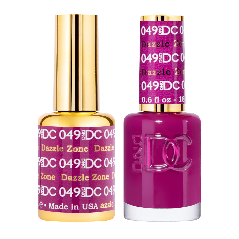DAISY DND DC Gel Polish Set in purple Dazzle Zone with glossy chip-free finish.