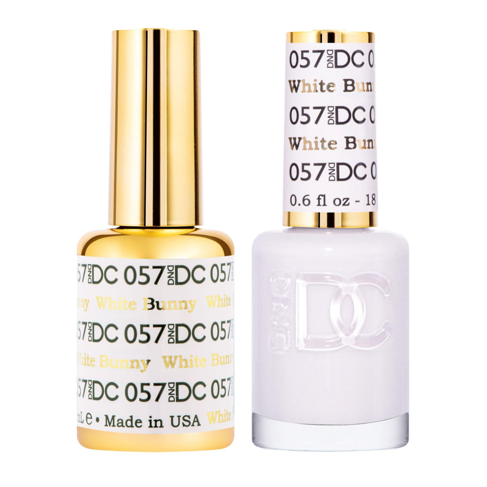 DAISY DND White Bunny gel polish bottle for a long-lasting manicure.