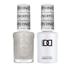 DAISY DND Disco Daydream gel bottle with glitter finish for dazzling nails.