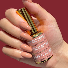 DAISY DND Cinnamon Craze lacquer bottle delivers smooth finish for easy at-home manicures.