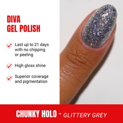 DAISY DND Gel Diva Polish close-up applicator shows rich pigment and smooth finish.