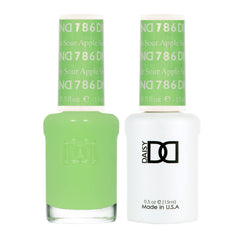 Daisy DND Sour Apple gel polish bottle from the Green Collection for a vibrant spring manicure.