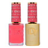 DAISY DND Juicy Fruit gel polish bottle shows rich color for long-lasting manicure.