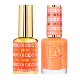 Daisy DND orange gel polish bottle with vibrant pigment for bold manicures